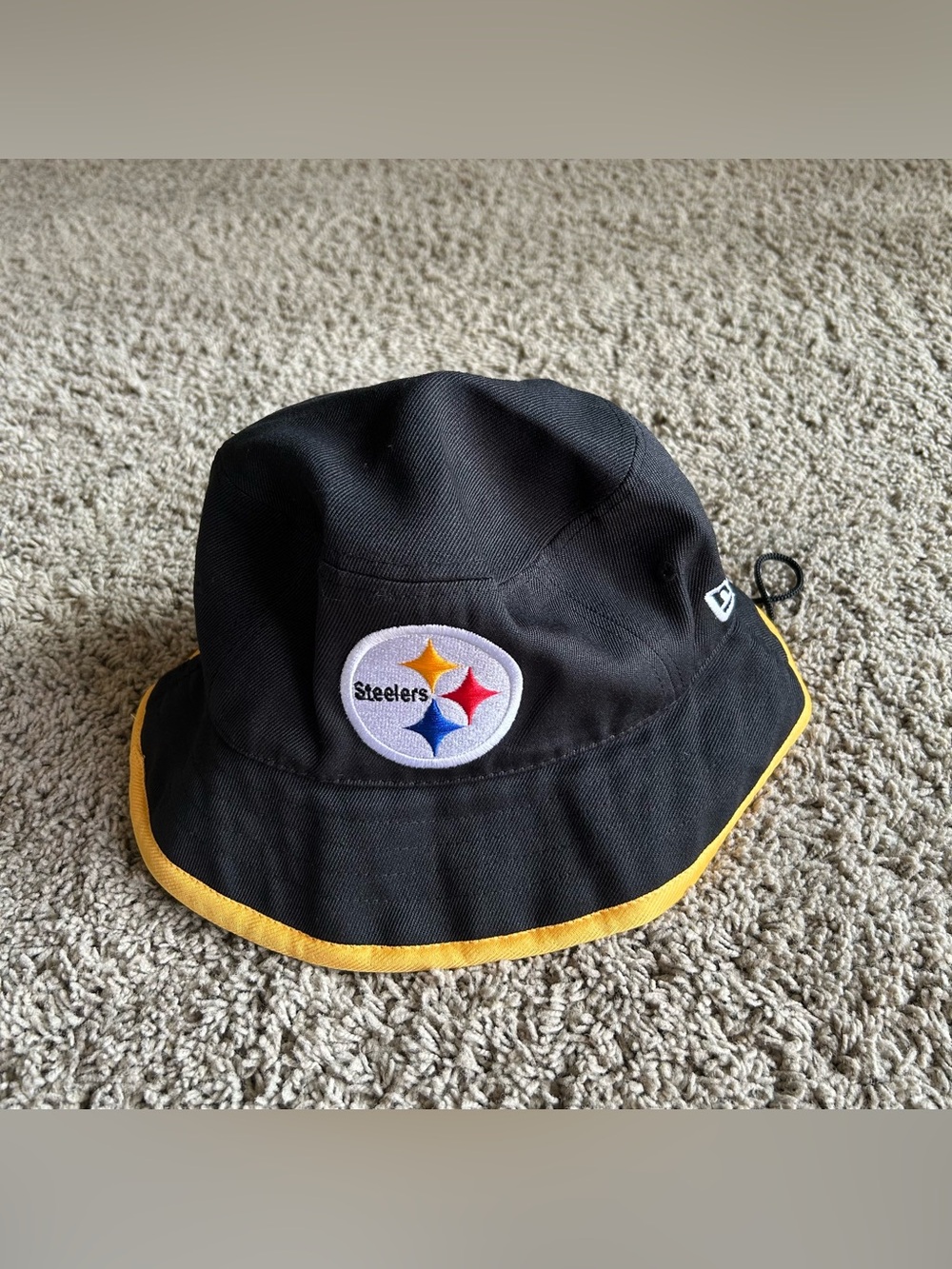 Pittsburgh Steelers Boonie Hat One Size New Era Black Wool Blend NFL Bucket Cap